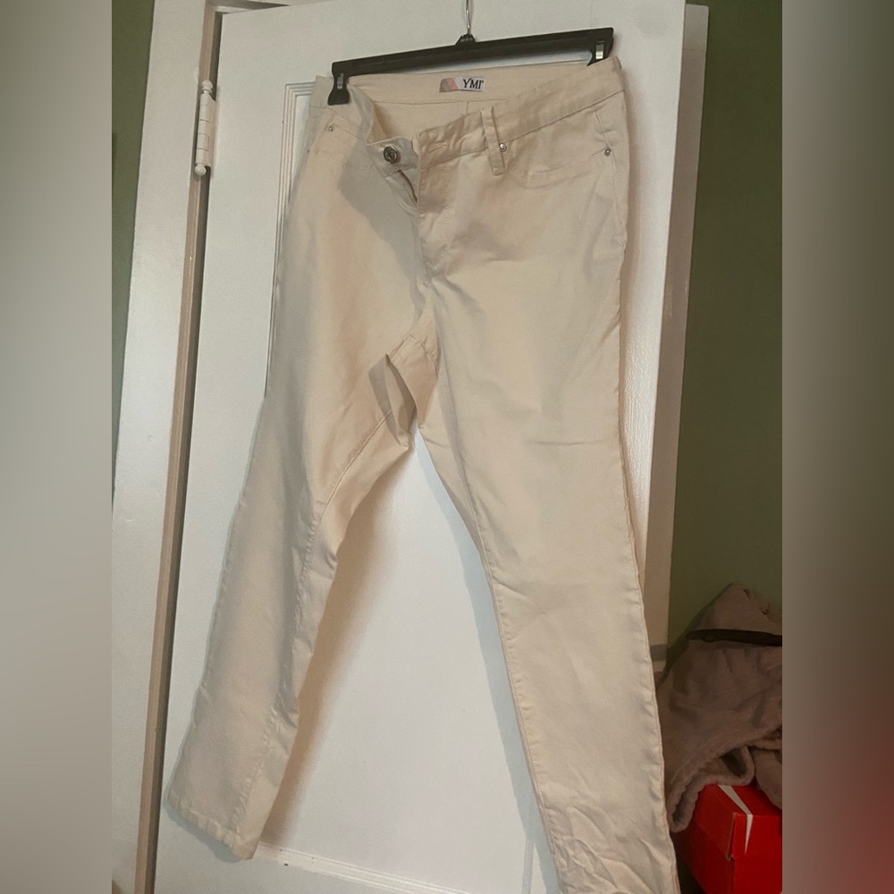 Super Stretch YMI Cream Skinny Jeans 2X